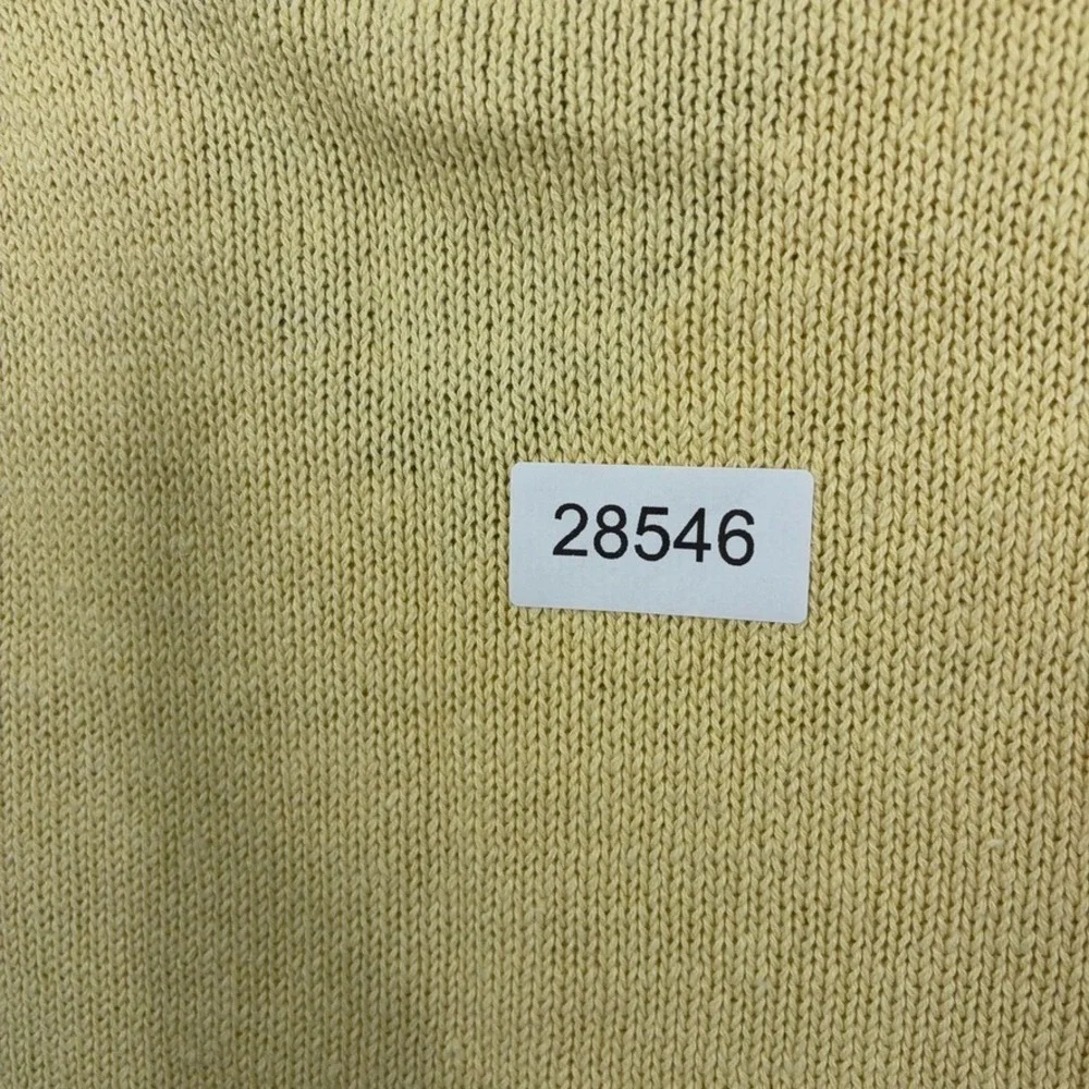 Vintage Polo Ralph Lauren Sweater Vest Mens XL Butter Yellow Linen Cotton Preppy